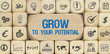 © magele-picture - Grow to your Potential / Würfel mit Symbole