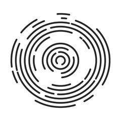 Canvas Print - circle stripe lines logo vector symbol icon design. Beautiful illustration isolated on white background