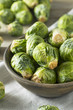 Raw Organic Green Brussel Sprouts