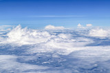 Fototapeta Londyn - Cloudscape View From Window Plane