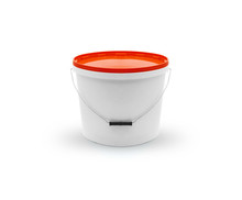 White Plastic Bucket With Lid