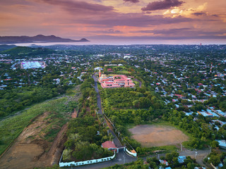 Sticker - 1010659 Cathedral in Managua aerial view