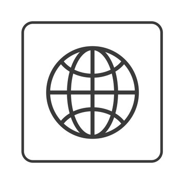 Web - Internet - Weltkugel - Simple App Icon