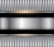 © Cobalt - Background silver metallic with striped pattern, vector polished metal