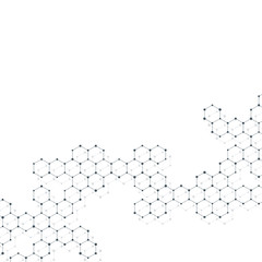 Wall Mural - Hexagonal structure molecule dna of neurons system, genetic and chemical compounds. Illustration