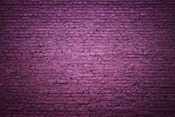 Wall Mural - purple brick wall as a background for design