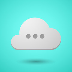 Sticker - Vectorial cloud with  an ellipsis orthographic sign