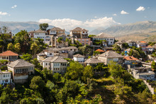 A View To The Old City Of Gjirokaster, UNESCO Heritage, Albania