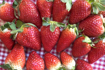 fresh ripe whole strawberries