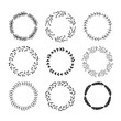 © Juliya Kochkanyan - Hand drawn set of floral wreaths