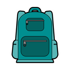 Canvas Print - travel backpack icon image vector illustration design 