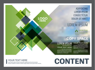 Presentation layout design template. Annual report cover page. landscape nature background. illustration vector artwork