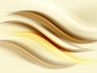 Brown and gold modern waves art background