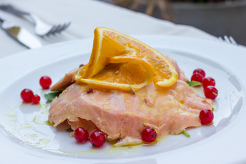 Poster - Salmon marinated into orange