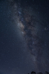 the mikyway with million star in night scene background