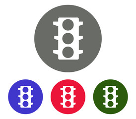 Poster - Set of traffic light icon