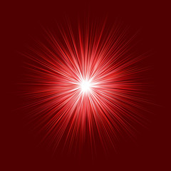 Poster - Abstract red blast design on dark background