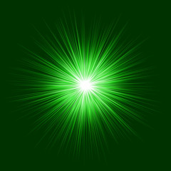 Poster - Green abstract explosion graphic background