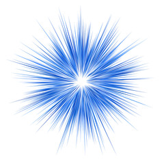 Poster - Blue explosion graphic design on white background