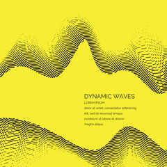 Poster - Abstract background with a dynamic waves.