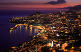 Fototapeta Miasto - miasto nocą Funchal