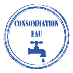 Canvas Print - Logo consommation eau.