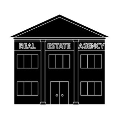 Poster - Office real estate agency.Realtor single icon in black style vector symbol stock illustration web.