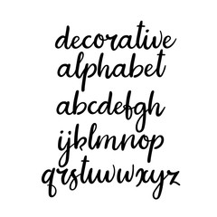 Wall Mural - Handwritten lowercase letters. Vector handwritten alphabet. Modern calligraphy font
