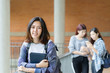 © ChayTee - Portrait cute asian student college with teenager student background. Education concept.