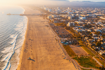 Poster - Santa Monica beach from above