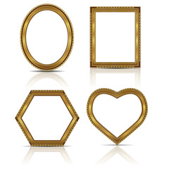 Sticker - frames gold color with shadow