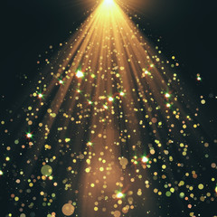 Poster - Golden spotlight background