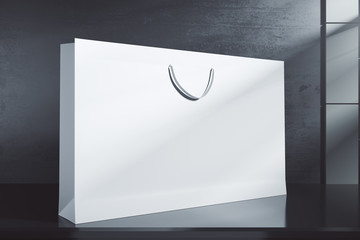 Poster - White shopping bag, purchase concept