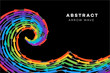 Abstract Rainbow Wave With Arrows. Conceptual Vector Illustration