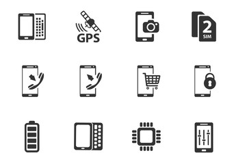 smartphone icon set