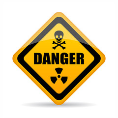 Wall Mural - Abstract danger vector sign