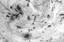 Black And White Background With Ink On Milk Texture