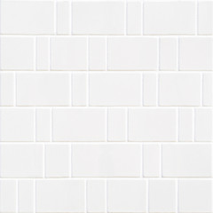 Wall Mural - modern white bricks mosaic