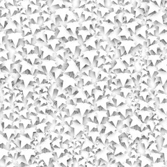 Wall Mural - Hedera or ivy leaves and stems as a white texture concept. 3D vector illustration monochrome hedera plant seamless pattern. Modern light color wallpaper, background, backdrop or design element.