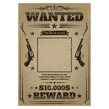 Wanted Poster With Rough Texture