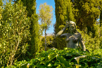 Beautiful sculptures in Santa Clotilde Gardens