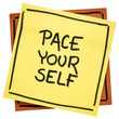 pace yourself reminder note