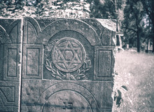 Grave Slabs At The Old Jewish Cemetery In Ternopil