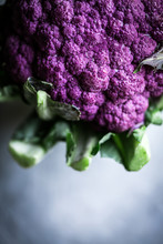 Whole, Purple Cauliflower, Cropped