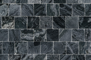 Aufkleber - Dark stone rock wall texture for exterior background