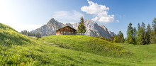 Panoramic View In The Austrian Mountains