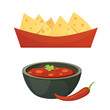 © denis08131 - Mexican cuisine cartoon dishes illustration set