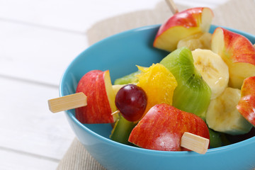 Canvas Print - fresh fruit skewers