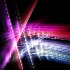 Poster - Bright shining fractal on a black background