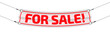 For sale. Advertising banner